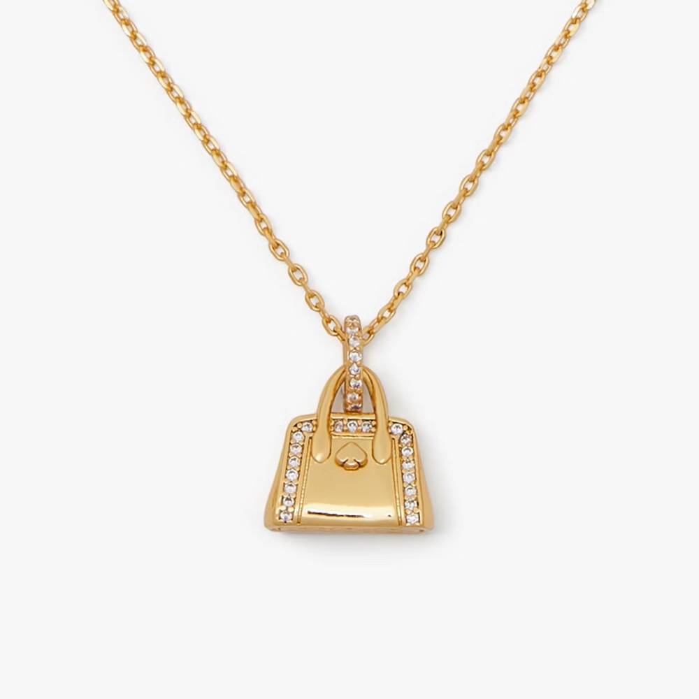 NWT Kate Spade Hit the Town Knot Mini Gold‎ Plated Necklace